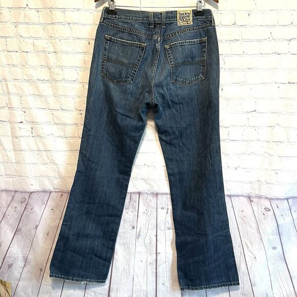 Lucky Brand Classic Rider Mid Rise Boot Jeans Medium Wash Size 14/32 Cotton - Picture 2 of 11